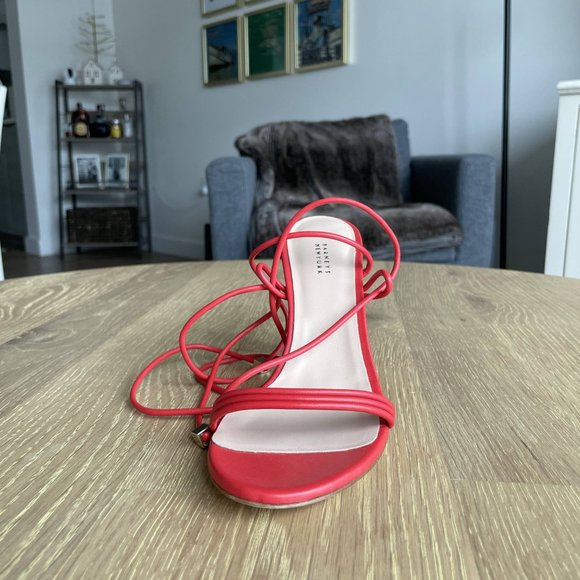 SOLD NWT Barney's NY Arese Leather Ankle-Tie Sandals - Picture 3 of 9